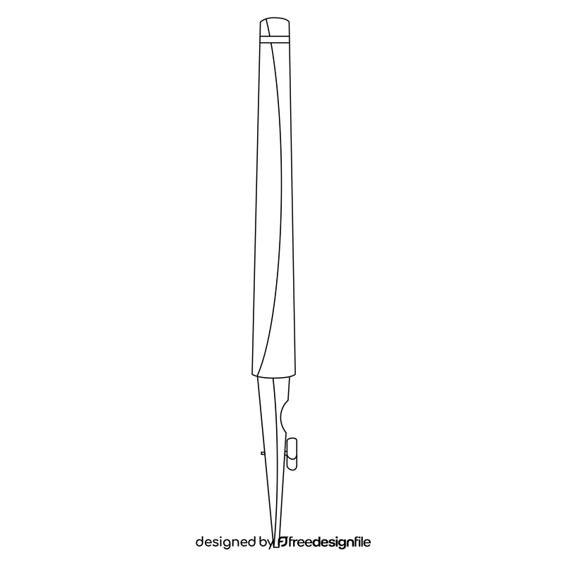 Ruling pen black and white clipart