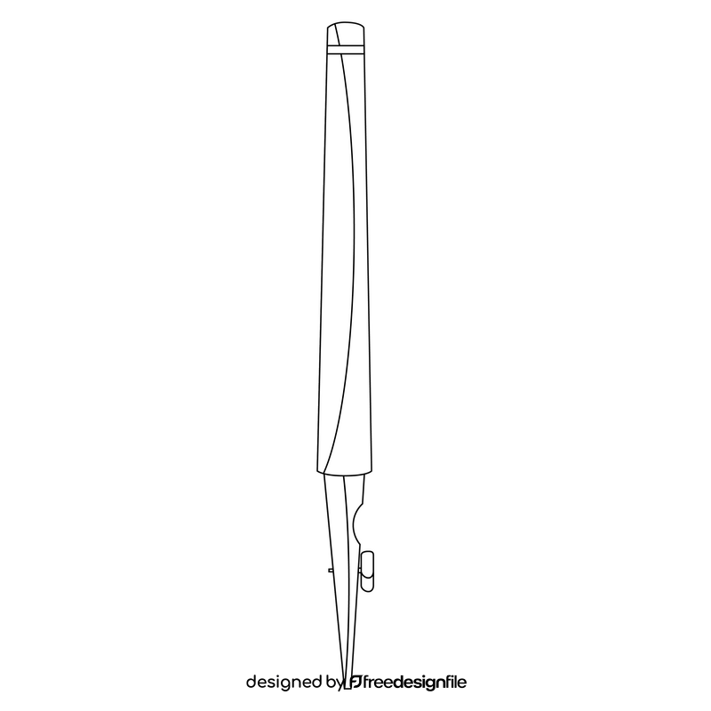 Ruling pen black and white clipart