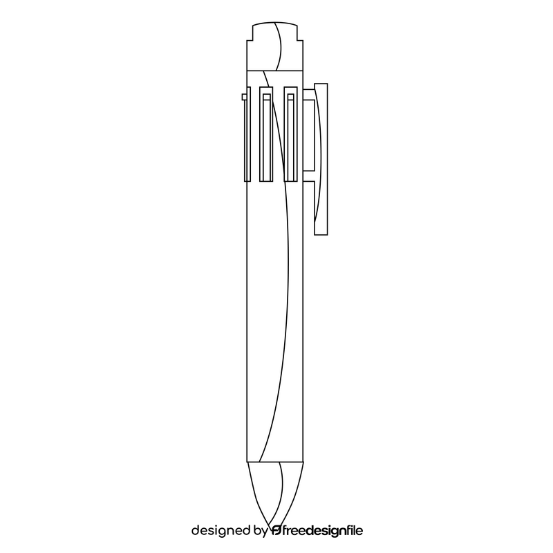 Multi pen black and white clipart