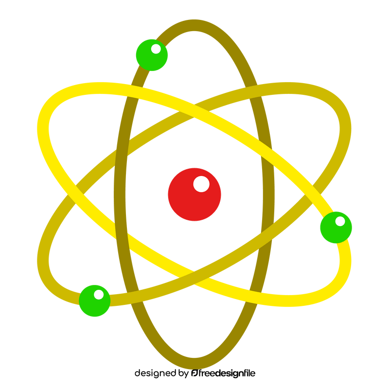 Atom Nucleus physics clipart