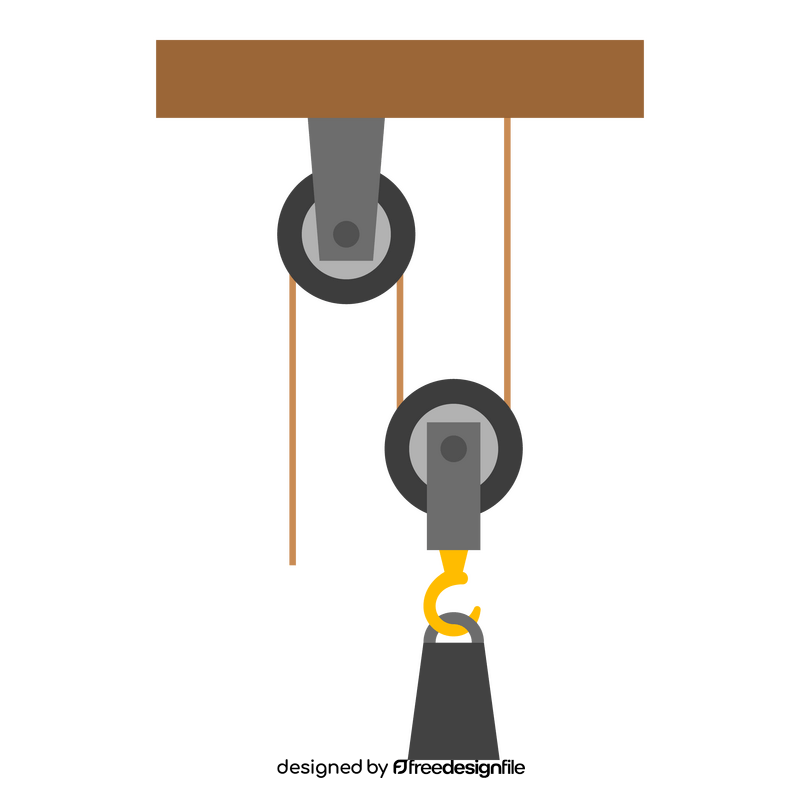 Pulley physics clipart