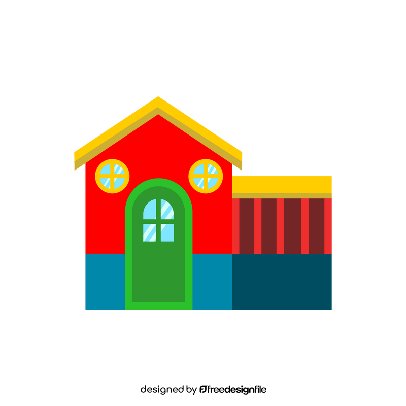 Playground playhouse for kids clipart