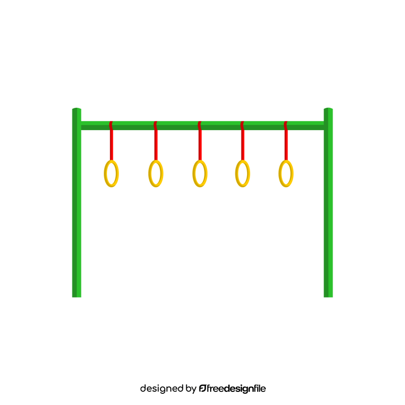 Trapeze rings playground for kids clipart