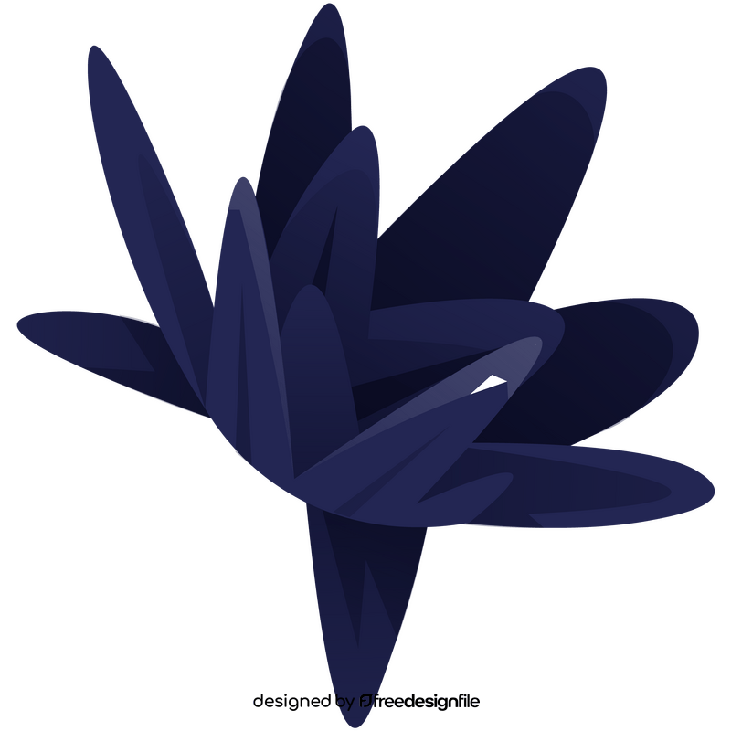 Purple water lily clipart