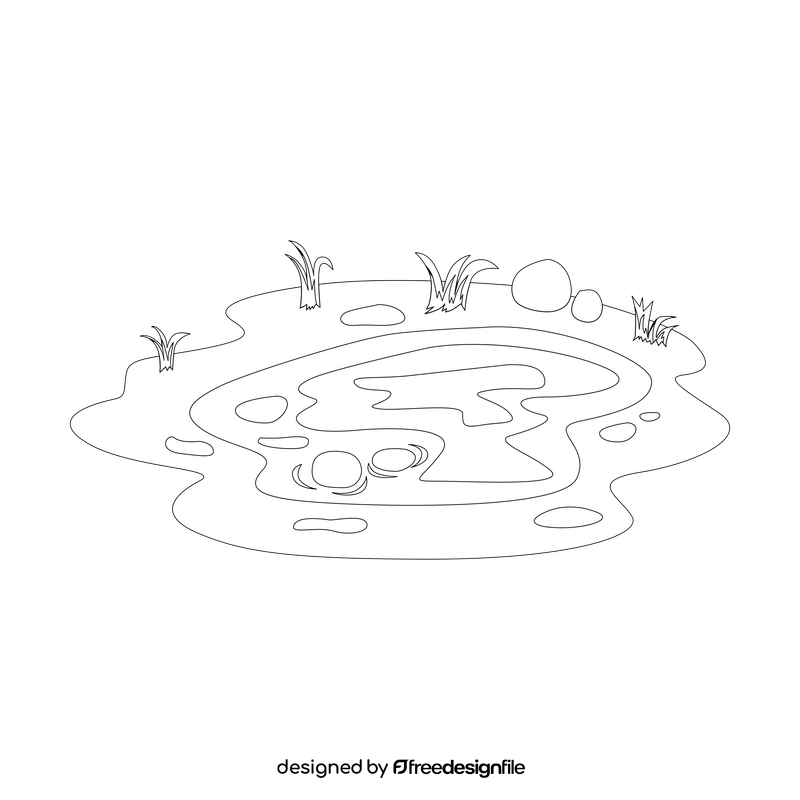 Simple Picture Of Pond Drawing