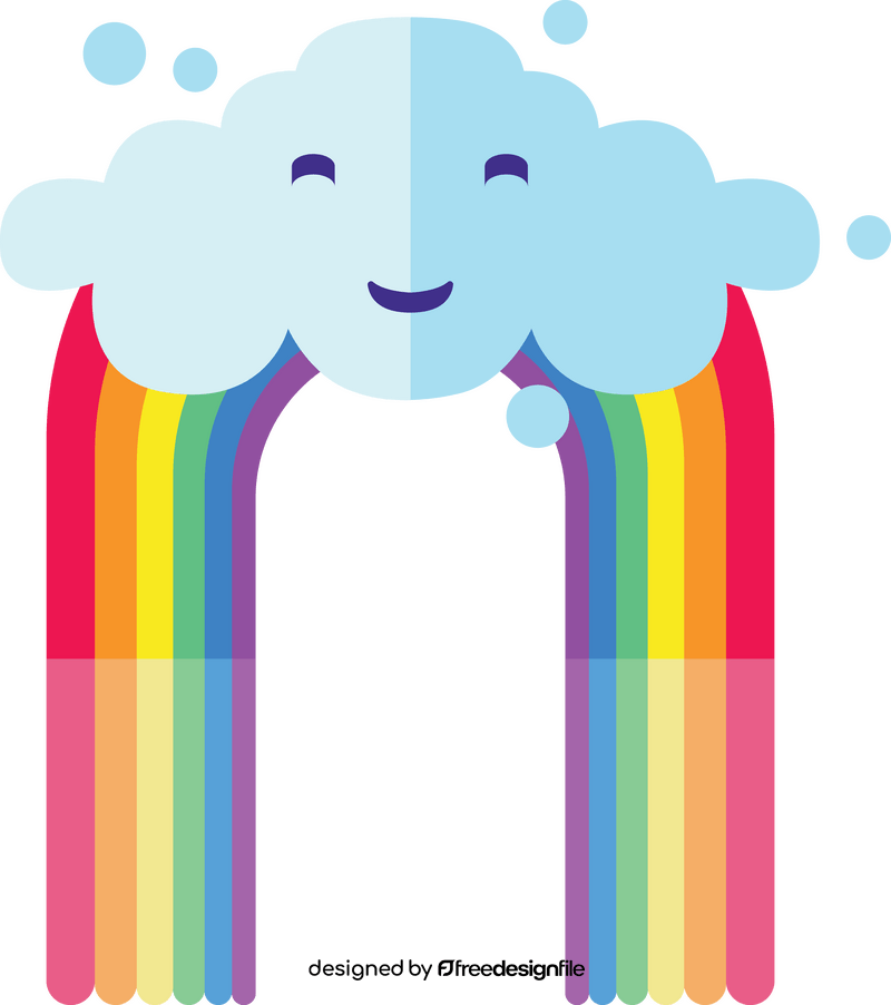 Cartoon rainbow arc clipart