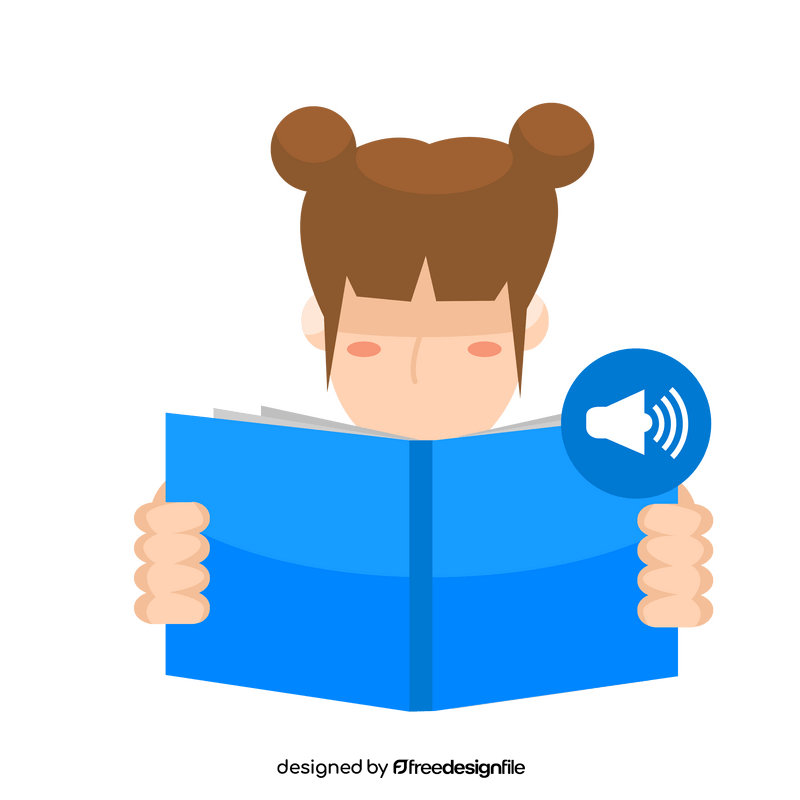 Loud reading clipart