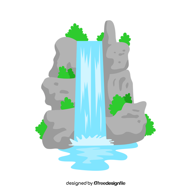 River waterfall clipart
