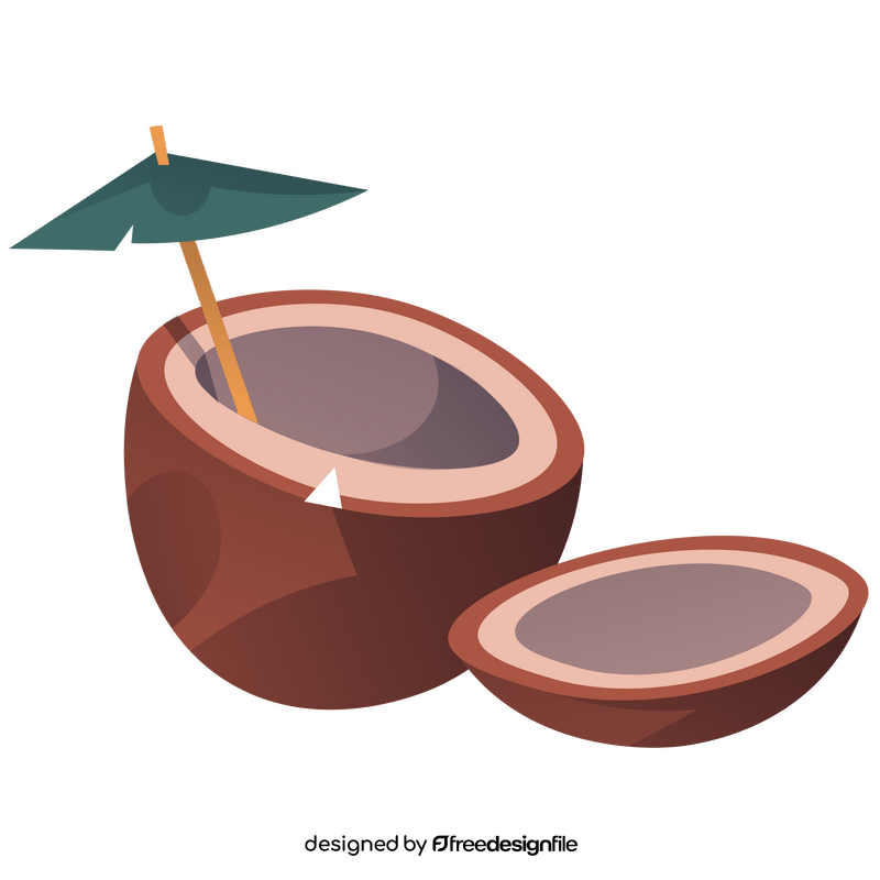 Coconut flat clipart