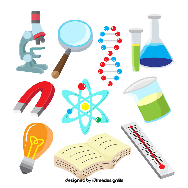 Science icons set vector