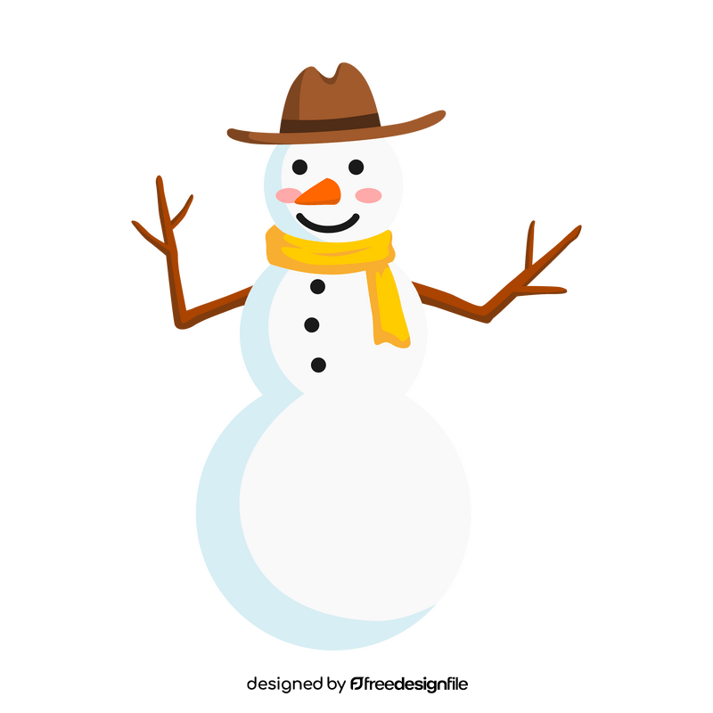 Cartoon snowman clipart