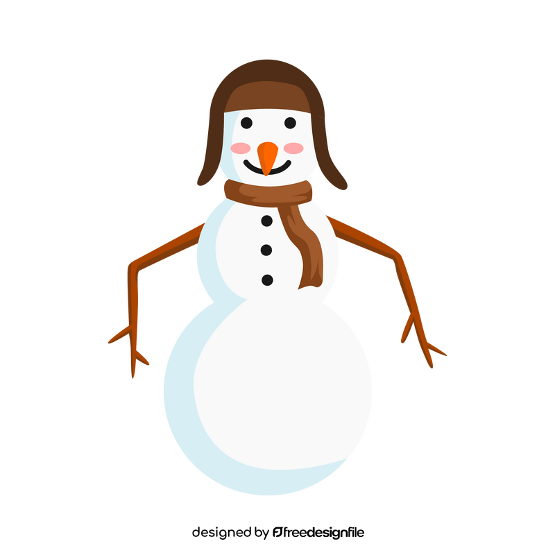 Funny snowman clipart