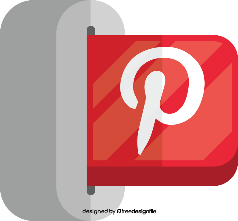 Pinterest social media icon clipart