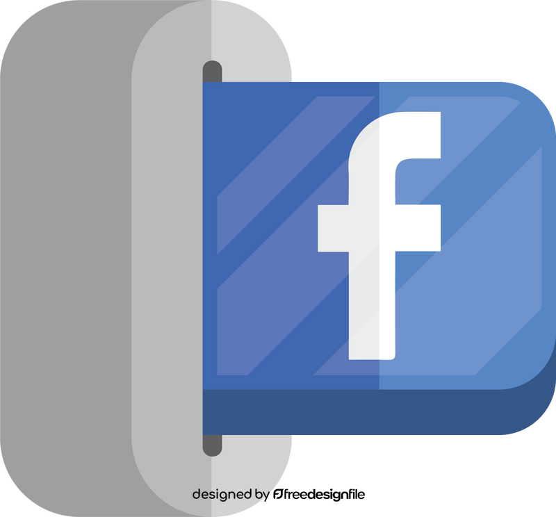 Facebook social media icon clipart