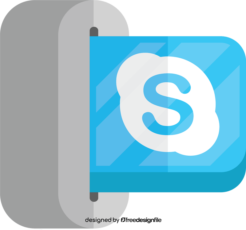 Skype social media icon clipart