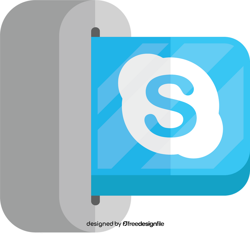 Skype social media icon clipart