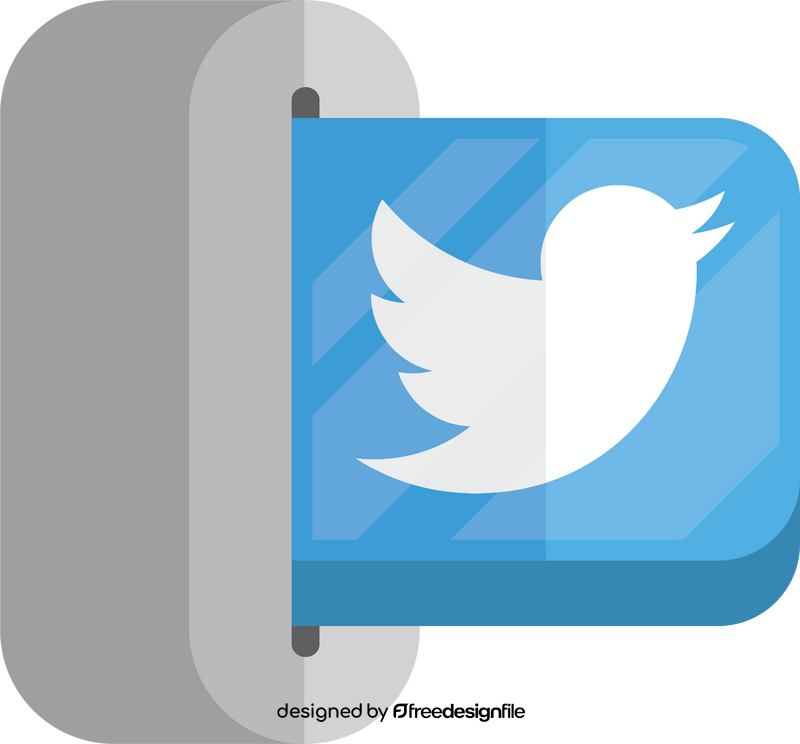 Twitter social media icon clipart