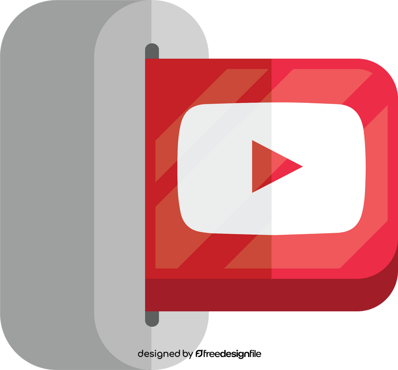 Youtube social media icon clipart