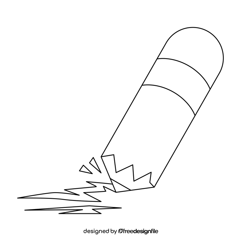 Fail pencil cartoon, stress drawing black and white clipart