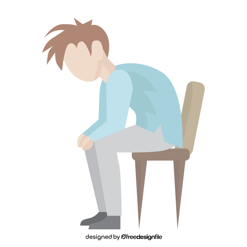 Stressed man clipart