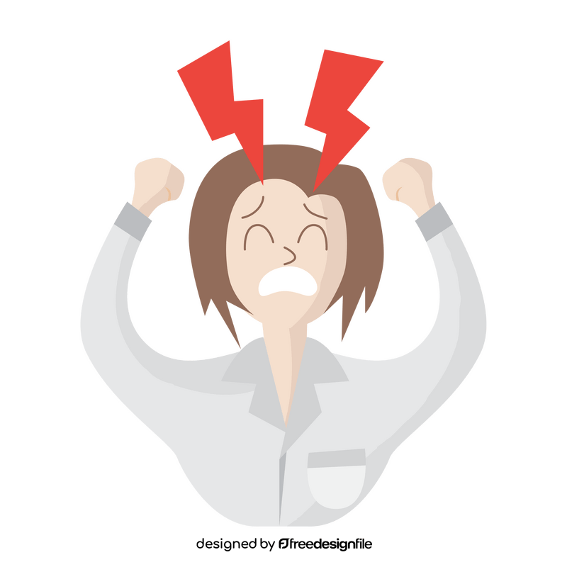 Stress woman clipart