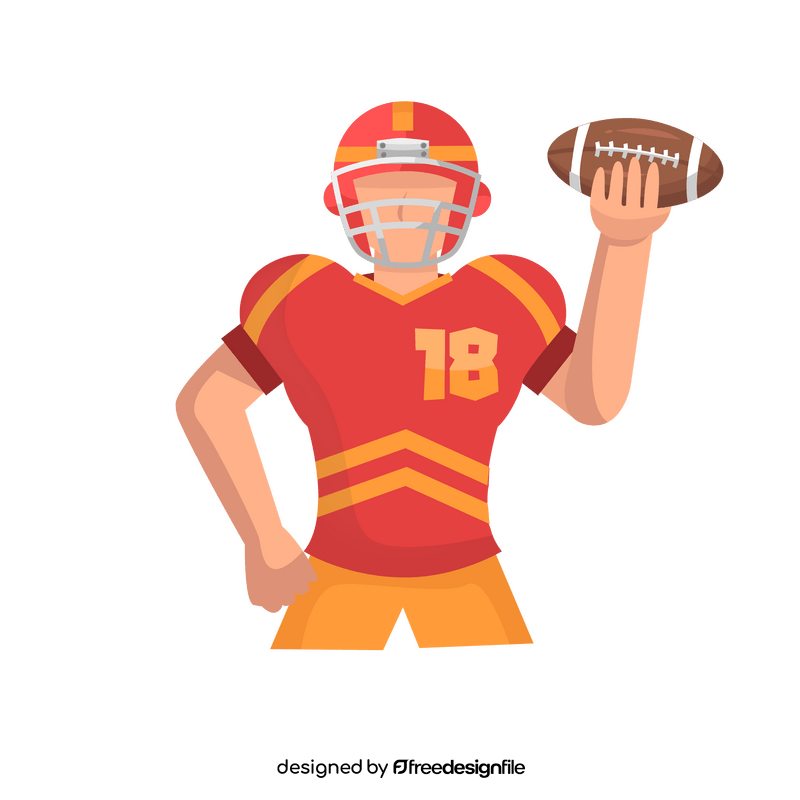 Super Bowl, American football player clipart