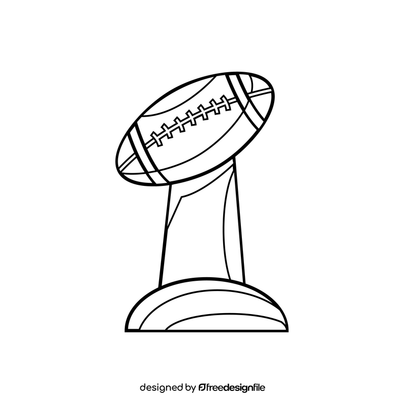 Super Bowl trophy drawing black and white clipart