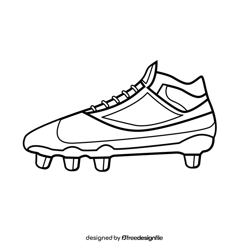 American football shoes, Super Bowl drawing black and white clipart