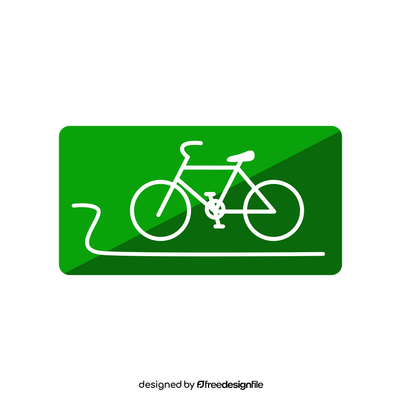 Bike route sign clipart