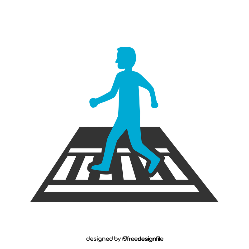 Traffic sign, pedestrian crossing road sign clipart