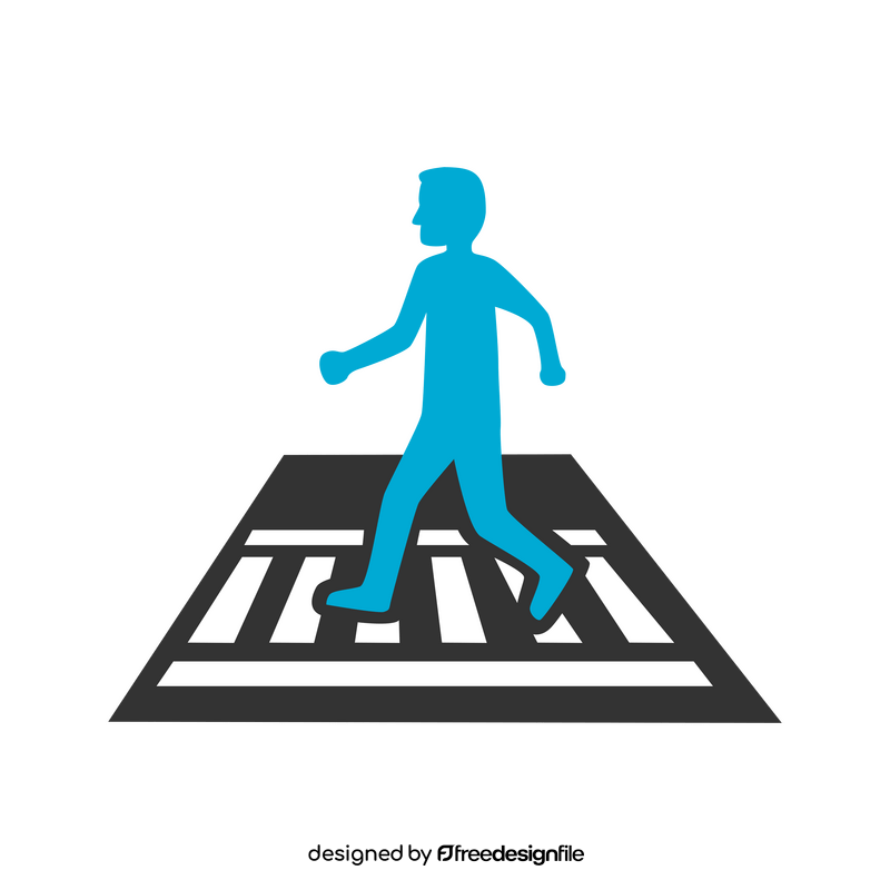 Traffic sign, pedestrian crossing road sign clipart