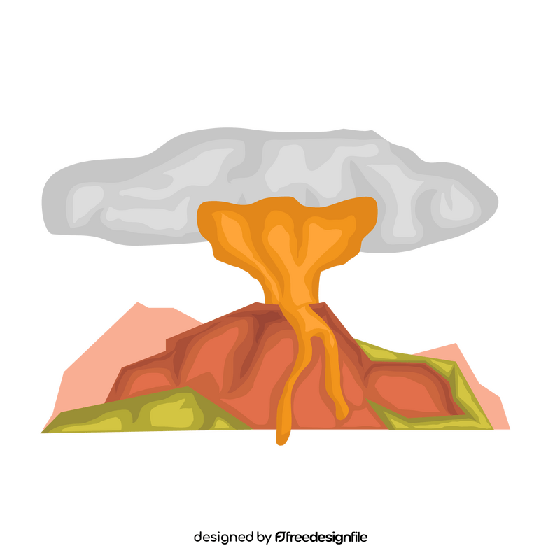 Volcano clipart