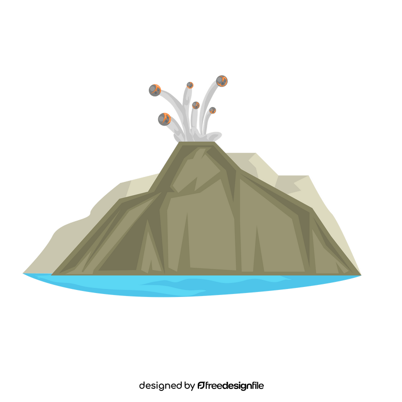 Volcano eruption clipart