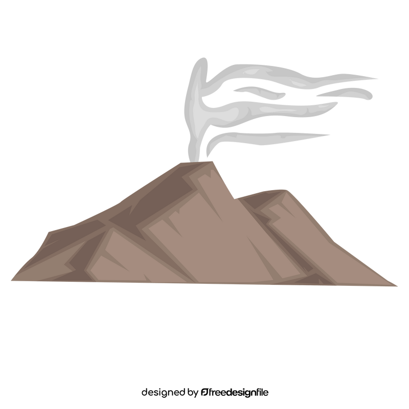 Volcano mountain clipart