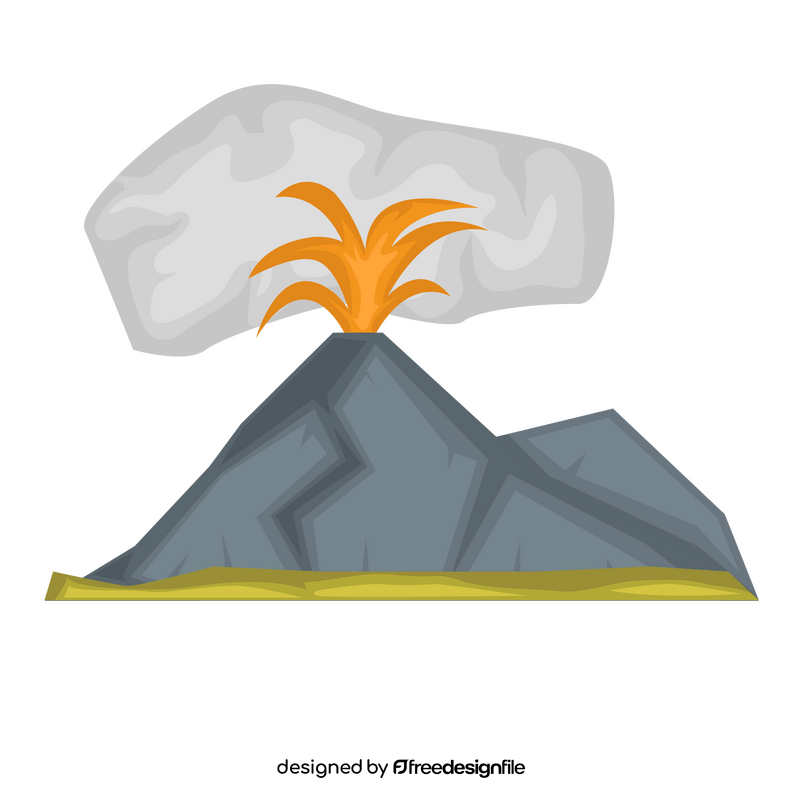 Volcano cartoon clipart