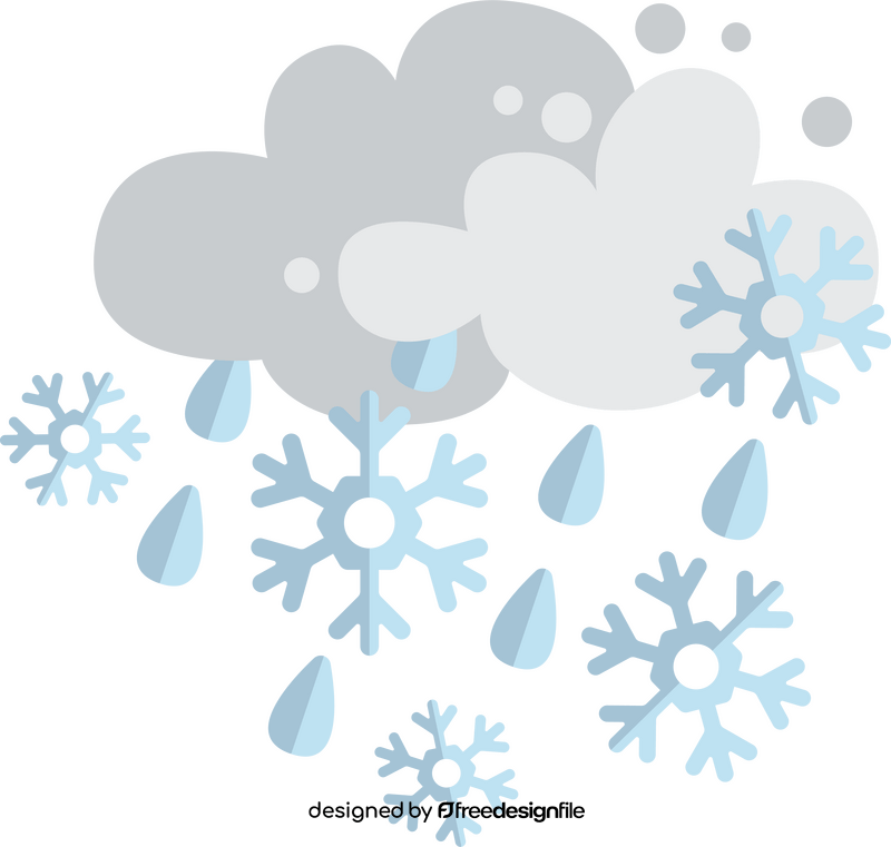 Snowy weather clipart