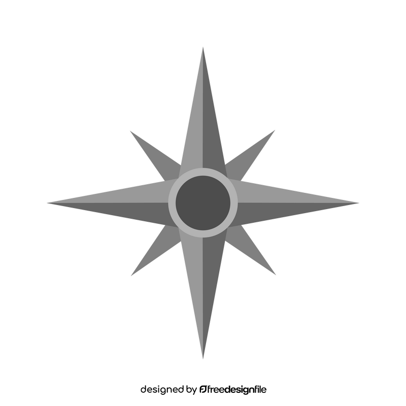 Wind rose, compass clipart