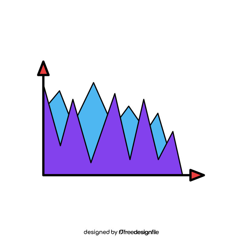 Area chart clipart