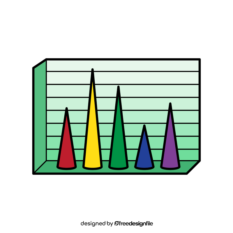 Clustered cone chart clipart