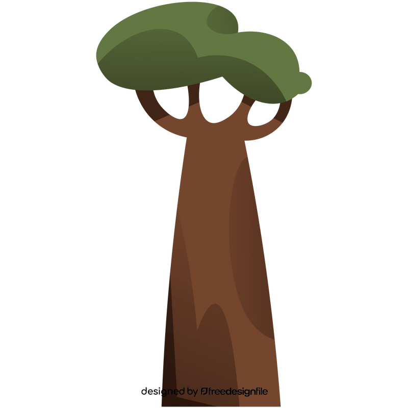 Baobab tree clipart