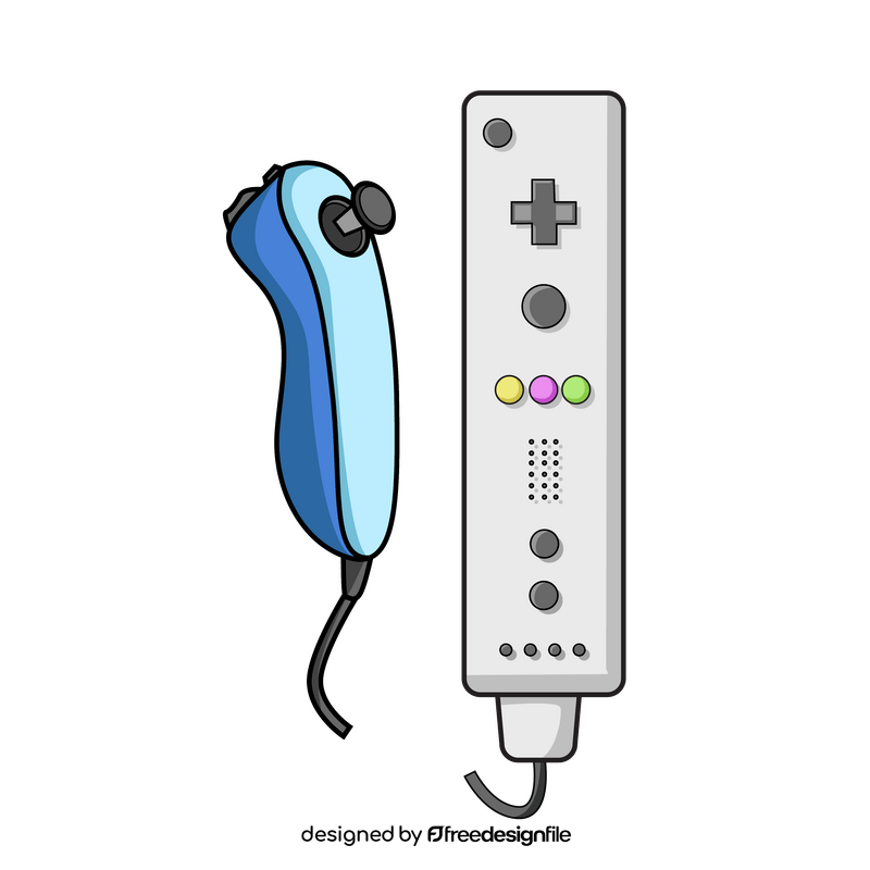 Nintendo Wii joystick gamepad clipart