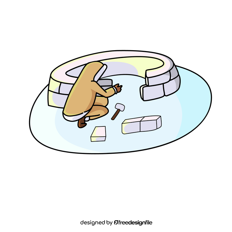 Igloo building clipart