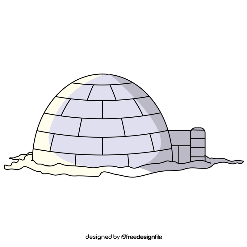 Igloo cartoon clipart