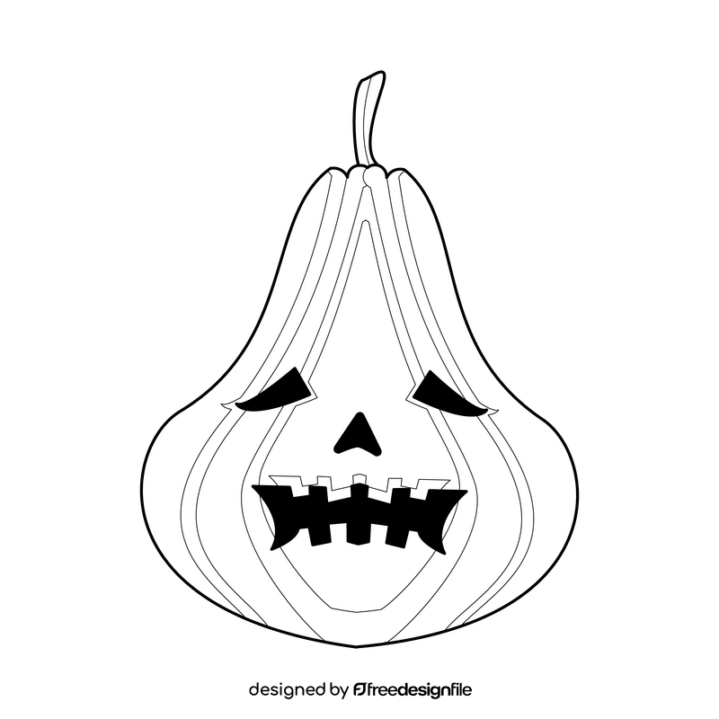 Jack O Lantern drawing black and white clipart