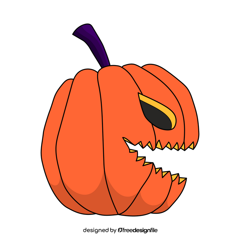 Jack O Lantern monster pumpkin clipart