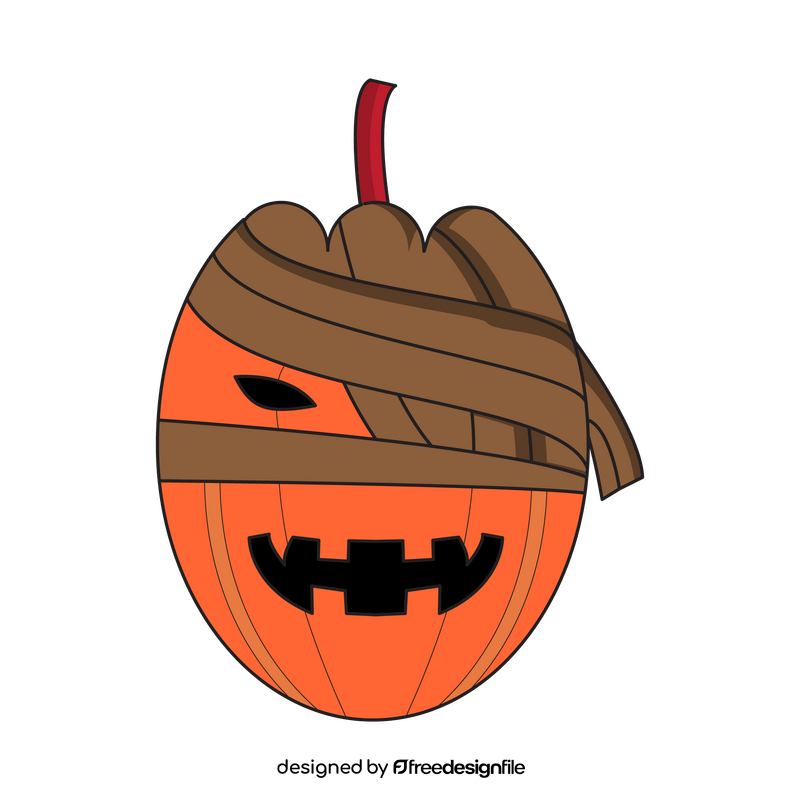 Jack O Lantern halloween mummy pumpkin clipart