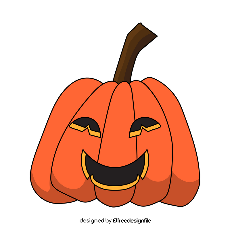 Smiling Jack O Lantern halloween pumpkin clipart