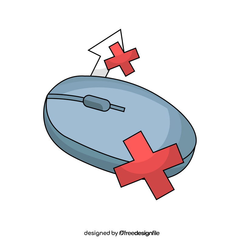 Computer mouse broken clipart