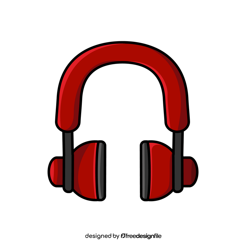 Headphones cartoon clipart