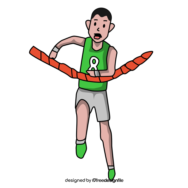 Runner finish line, olympic clipart